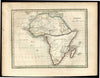 Africa South North Cape Town Sahara Desert 1835 Bradford map