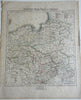 Poland Posen Silesia Eastern Europe Prussia 1874 Flemming detailed large map