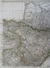 Spain & Portugal Iberia Madrid Lisbon 1855 Stulpnagel detailed 4 sheet map