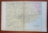 Cork Munster Ireland Queenstown Youghal 1881 Edward Weller Map