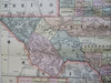 Texas State Map Western Counties El Paso 1887 Watson transitional map