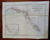 British East Africa Kenya Lake Victoria Road Survey 1899 Johnston detailed map