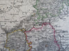 Grand Duchy of Hesse Mainz Darmstadt Frankfurt 1852 Flemming detailed map