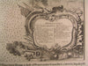 Wynendale Belgium Battle Plan British & French Troops c.1745 antique Basire map