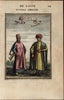 Arab men traditional dress Muslims Islam beautiful 1683 Mallet old antique print