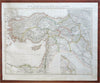 Ottoman Empire Anatolia Cyprus Armenia Egypt 1855 Stulpnagel detailed map