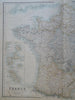 France w/ foreign island possessions insets c. 1855-60 Fullarton large map