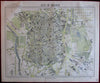 Madrid Spain Espagna 1883 Lett's SDUK detailed fine city plan