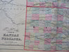 Kansas & Nebraska Lincoln Omaha Lawrence Wichita 1888 Bradley-Mitchell map