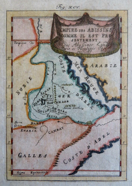 East Africa Empire of Abyssinia Nile source Somalia Ethiopia 1719 Mallet map