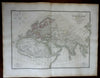 Ancient World Europe Africa Asia India Persia Greece 1832 Lapie large folio map