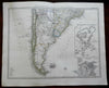 South America Two Sheet Map Brazil Peru Bolivia 1862 Stieler detailed map