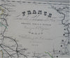 France Railroads Paris Orleans Marseilles Aix Toulouse 1858 Dufour engraved map