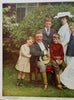 Teddy Roosevelt & Family Boston Herald Portrait 1904 rare colorful print