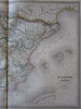 Spain Portugal Pyrennes Balearic islands 1859 Dufour Dyonnet fine huge map