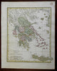 Ancient Greece Greek World Attica Epirus Euboea c. 1800 Wilkinson historical map