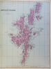 Orkney & Shetland Islands Scotland U.K. 1881 Edward Weller detailed map