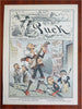 American Politics Opper art 1880's Puck Political Cartoons Lot x 10 color prints