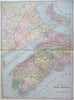 Nova Scotia Halifax Truro 1887-90 Cram scarce large detailed two sheet map