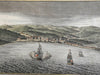 Funchal Madeira Portuguese City Harbor View 1753 G. Child engraved print