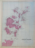 Orkney & Shetland Islands Scotland U.K. 1881 Edward Weller detailed map