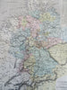 Western Germany German Confederation Bavaria Prussia Hanover c. 1855 Dufour map