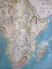 Africa Continent 1883 Lett's scarce map w/ interesting interior details