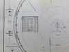 Celestial Solar System planets orbits sun astronomy 1852 Flemming antique chart