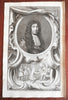 George Savile Marquis of Halifax 1740 decorative large fine engraved portrait