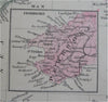 England & Wales UK London Cardiff 1889-93 Bradley folio hand color detail map