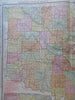 Oklahoma Tulsa Norman Oklahoma City Broken Arrow 1912 scarce huge Commercial Map