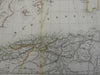 Algeria North Africa Morocco w/ harbor city plan 1848 engraved map Delamarche