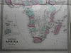 African Continent probably supposed features named 1870 Johnson large nice map