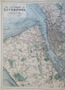 Liverpool England Mersey River 1881 Edward Weller large detailed city plan