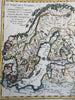 Scandinavia Northern Russia Baltic Sea Finland Sweden Norway 1780 Bonne map