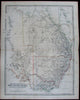 New South Wales Australia Victoria Queensland Cape York 1868 old Johnston map