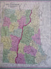 New Hampshire & Vermont New England c. 1850 Cowperthwait Mitchell map
