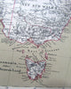 Australia early exploration routes 1875 Flemming scarce folio antique German map