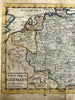 Holy Roman Empire Germany Austria Switzerland Spanish Netherlands 1730 map