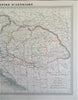 Austrian Empire Hapsburg Monarchy Lombardy Hungary c. 1840-45 decorative map