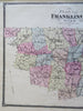 Franklin County Massachusetts 1871 Beers detailed hand colored map