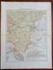 Austrian Empire Hapsburg Lands Istria Steyermark Vienna Salzburg c. 1850's map