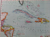 Caribbean South America Christian Missions large detailed 1950s old map