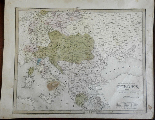 Austria-Hungary Ottoman Empire Kingdom of Prussia Switzerland 1841 Boynton map