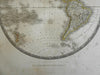 Western Hemisphere North America South America New Zealand Hawaii 1829 Hall map