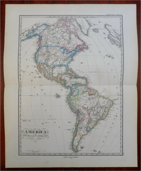 North & South America Caribbean territorial United States 1880 Stulpnagel map