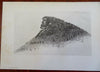 Old Man of the Mountains White Mts. of New Hampshire 1874 curious sketch print