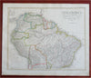 South America Brazil Peru Bolivia Colombia 1854 Stulpnagel detailed map