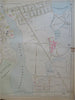 Pawtucket Rhode Island c. 1890's detailed city plan churches schools mansions