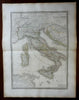 Italian Peninsula Ancient World Roman Republic 1832 Lapie historical map